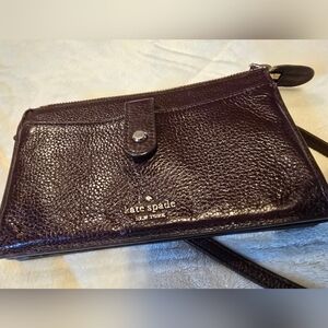 kate spade New York Dark Brown Leather Wristlet